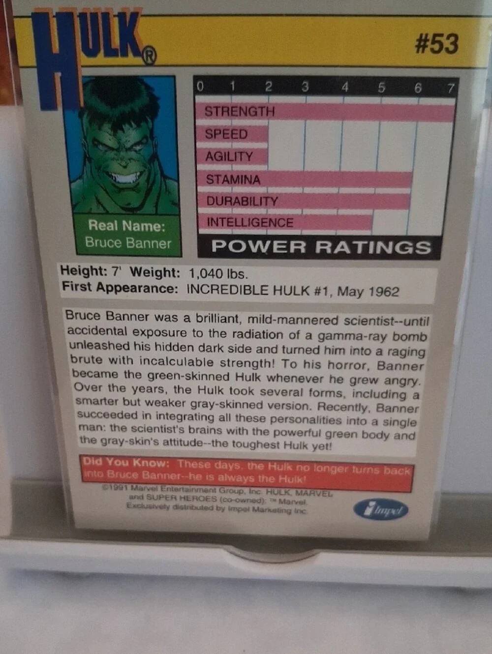Marvel Hulk Comic Art Print - Green Blue Red